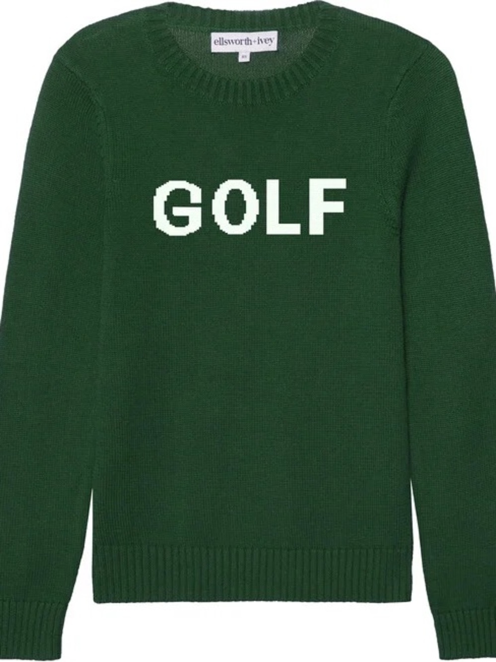 Ellsworth + Ivy Green 'GOLF' Crewneck Sweater